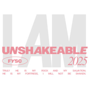UNSHAKEABLE - Pink T-shirt Design